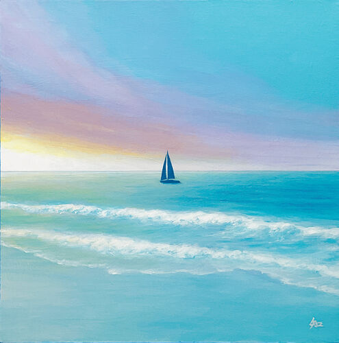 "Sky Sea and A Sailboat" -6
