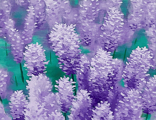 紫の花の群れ