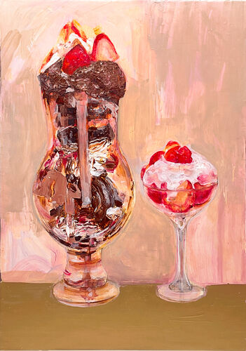 painting of two parfait