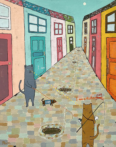 Que sera,sera #13「お腹が空いたので街で食べ物を探す立つ猫」