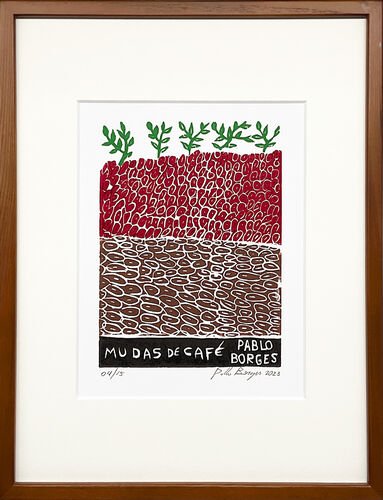 Pablo Borges パブロ・ボルジェス 木版画 S【Mudas de Café】コーヒーの苗
