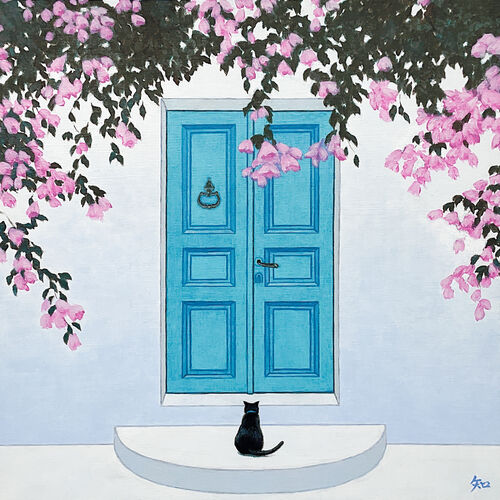 "Scene With A Blue Door"