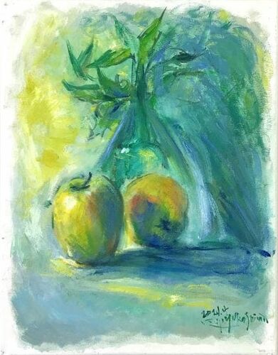 花瓶と林檎