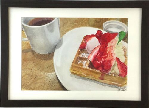strawberry waffle